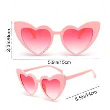 10pcs Oversized Retro Pink Heart Shaped Fashion Glasses - Suitable For Parties, Valentine's Day, Weddings, Bachelorette Celebrations, Graduation Photo Props And Party Favors, Holiday Glasses | Fashion Glasses | Casual Stylish Glasses - Pink - View 3