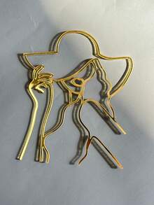 6pcs/1set Gold Small Face Acrylic Cake Decoration Dessert Table Dressing Supplies Baking Decoration Supplies Valentine's Day Wedding Birthday Party Decoration - Gold - View 2