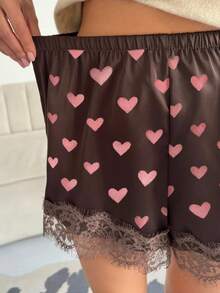 Satin Silk Boxers Shorts For Women Y2k Lace Trim Micro Mini Pajama Shorts French Knickers Low Rise Coquette Lounge Slip Pj Bottoms - Hồng - Xem 6