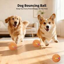USB Rechargeable Jumping Dog Toy Ball, Irregular Motion Toy Ball Suitable For Small & Medium Dogs, Helps Consume Energy, Relieve Boredom, Indoor & Outdoor Interactive Pet Toy