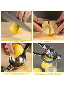 1 Pcs Portable Kitchen Tool For Squeezing Oranges, Lemons, And Other Fruits, This Manual Juicer Is Compact And Practical For Home Use - 1 mặt hàng - Xem 6