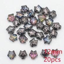 20 piezas/paquete Cuentas de vidrio con forma de zorro de 12 mm, suministros para hacer joyas DIY para collares, pulseras, aretes, colgantes, también adecuados para teléfonos, llaveros, decoración de autos - Pequeño zorro de 12 mm - Ver 17