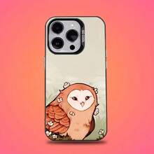 Funda de Teléfono O-Owl de Animal Lindo para 11,12,13,14,15,16,17,Pro,Max,Plus IMD Mate Negro - z2 - Ver 11