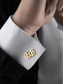 Personalized Groomsmen Cufflinks,Custom Initial Cufflinks For Men,Groomsmen Cufflinks Set,Best Man Gifts,Groomsmen Proposal,Name Cufflinks - Multicolor - View 5