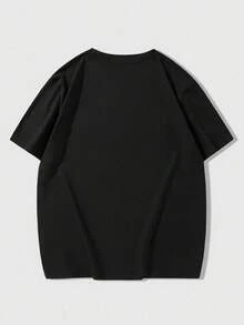 Hellstars 100% Cotton T-Shirt, Adventure Skull Astronaut Round Street Outfit All-Season Print, Y2K Style, Soft And Comfortable, Short Sleeve Round Neck, Daily Wear, All-Season Wear - 黑色 - 查看 3