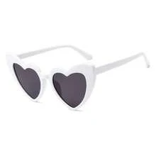 Gafas de mujer con montura con forma de corazón, estilo retro mod - Blanco - Ver 2