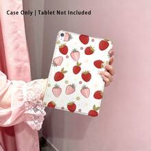 1pc High Transparent Anti-Drop TPU Tablet Case, High Definition Strawberry Print, Compatible With IPad 10/11, AIR11 (2024/2025), PRO11 (2024), PRO11 (2018-2022), PRO12.9"/AIR13 - Multicolor - View 4