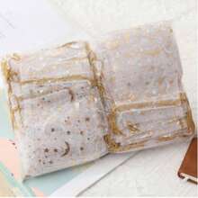 10/30 Pcs/50 PCS/100PCS3.5x4.7-Inch (9x12cm, Black And White Available) Moon And Star-Style Multi-Color Gauze Bags, Gift Packaging Bags, Gift Bags, Home And Daily Necessities, Nylon Bag Storage Bags, Festival And Party Supplies, Wedding Supplies - Multicolor - View 6