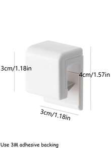 1pc Wall-Mounted Toothpaste Holder, No Drilling Required, Can Be Used To Store Facial Cleanser, Toothpaste, Bathroom/Toilet Storage, With Hook, Hanging, Multifunctional Bathroom Wall Storage Rack With Toothpaste Clip - White - View 7