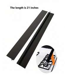 1/2pcs, Stove Counter Gap Cover T-Shaped Silicone Rubber Strip For Kitchen Oil-Gas Slit Filler Heat Resistant Mat Oil Dust Water Seal, 21/25/30inch-ASDF - 黑色-21吋-2件裝 - 查看 13
