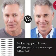 9 Pairs 6D Eyebrows Tattoo, Hair-Like Authentic Eyebrows, Eyebrows Tattoo Peel Off, Long Lasting Waterproof Natural False Eyebrows Makeup Sticker For Eyebrow Grooming Shaping, Popular 6D Imitation Eyebrows Transfer Stickers For And Men And Women - Multicolor - View 3