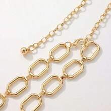 Plus Size Bohemian Vintage Floral Waist Chain - Gold - View 2
