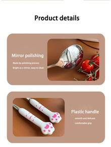 1pc/2pcs/5pcs Stainless Steel Spoon, Fork, Cartoon Cute Long Handle Tableware, Household, Creative, Student, Children Eating Spoon - Silver - View 3