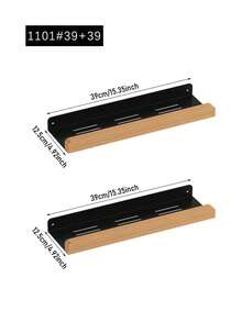 1/2 Peças Prateleira de Armazenamento de Banheiro Montada na Parede, Organizador de Banheiro Suspenso sem Furos, Prateleira de Armazenamento de Banheiro, Cesto de Chuveiro, Adequado para Armazenar Shampoo, Gel de Banho, Suprimentos de Organização de Banheiro, Acessórios de Banheiro - Preto - Visão 17