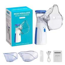 Nebulizador portátil silencioso, inhalador de mano con desmontable batería, nebulizador doméstico - Blanco - Ver 10