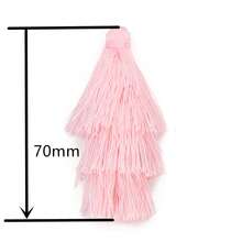 4 件/包涤纶 4 层渐变流苏吊坠 80 毫米拼色长流苏耳环，适合女士，波西米亚多层流苏耳环，DIY 流苏耳环配件
