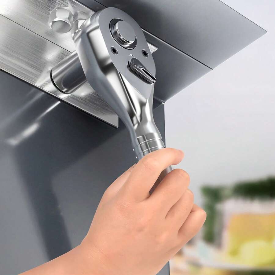 72 Tooth Ratcheting Wrench Set SAE & Metric For Home And Car Repair With Non-Slip Handle Sockets - Multicolor - View 1