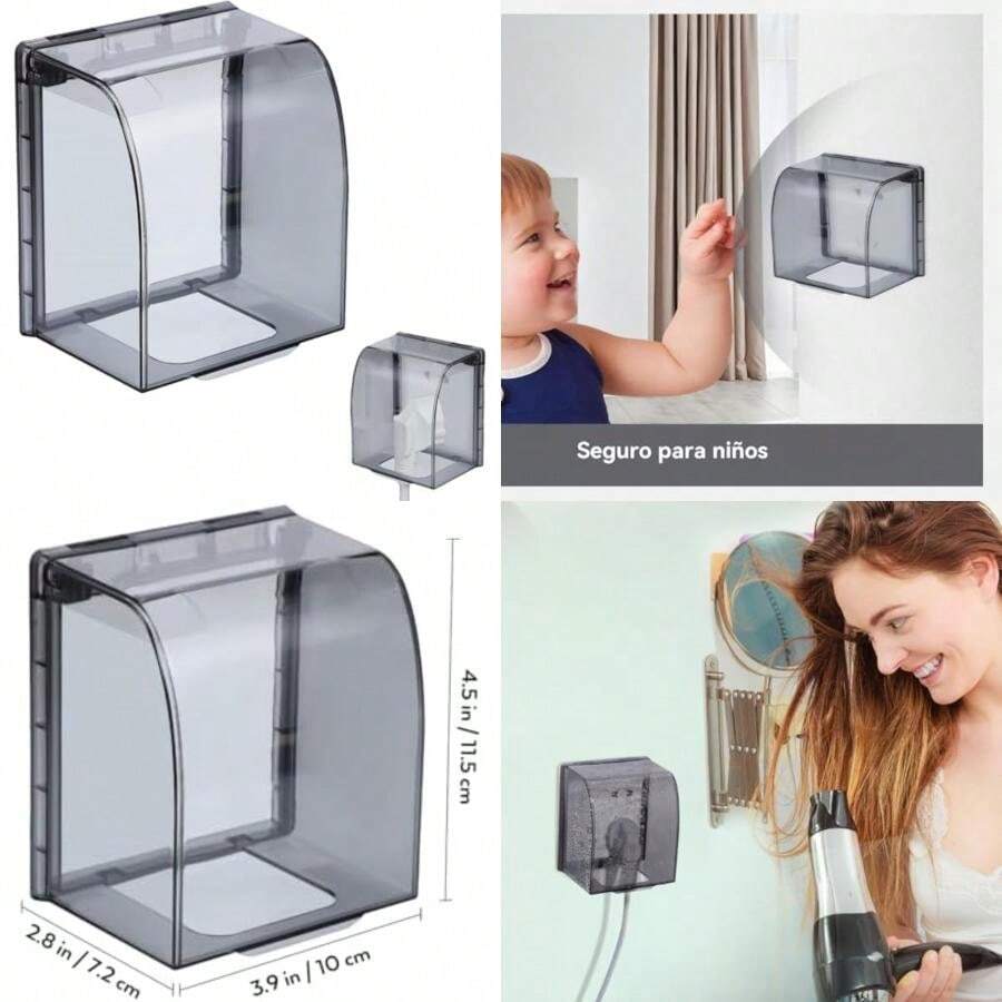 Ciieeo Cubierta Impermeable Para Enchufe Tipo 86 Protector De Eléctricas Para Baño Caja De Enchufe Resistente Agua Fácil Instalación Para Hogar Oficina Hotel(default) - Multicolor - Ver 1