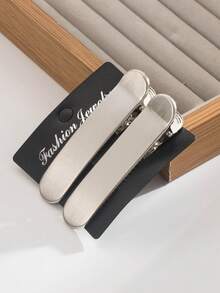 1 Set vielseitige Haarspangen für den seitlichen Pony in Gold und Silber, modische, hochwertige, minimalistische, asymmetrische und elegante lange Haarspangen für Damen, Kopfschmuck, Haaraccessoires für Frauen - Verschiedenfarbig - Übersicht 18