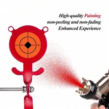 Foldable Double-Sided Bear Target For Indoor/Outdoor Shooting Practice - Easy Ground Insert Red Bear Goal With 10 Pre-Cut Target Papers, Compact & Portable - Red - View 7