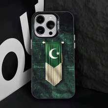 Funda de Teléfono con Bandera de P-Pakistan-n para 17,16,15,14,13,12,11,Pro,Max,Plus, Cubierta de TPU Negra - Z4 - Ver 10