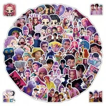 Mattel 104pcs Witch Hunt Kpop Anime Cartoon Graffiti Stickers For Water Cups