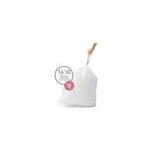 Simplehuman 16 - 18L Code V Custom Fit Bathroom Trash Bag Liners 3 Quick - Dispense Packs - 60ct: Plastic, Drawstring, White - Default - 查看 5