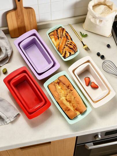 6pcs/4pcs/3pcs/1pc Mini Silicone Bread Molds, Non-Stick Baking Molds Suitable For Baking Bread, Cake, Meat Patties, Can Withstand 4-230°C, Usable In Oven, Microwave, Air Fryer, Also Refrigerator