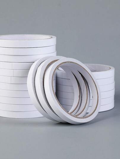 1 st dubbelhäftande högviskös tunn modell handgjord tejp fjäderkopplingar - båda sidor har stark svampbeläggning, transparent, inga spår kvar. Tejp för att fästa väggar och klistra in elev- och barns brevpapper. Ultratunn dubbelhäftande tejp.