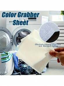 100pcs Laundry Color Catcher Sheets For Washing Machine - Dye Trapping & Anti-Transfer, Non-Electric Fabric Protection Tools For Clothes Cleaning - Trắng-100 chiếc - Xem 8