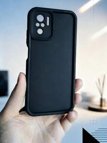 A Black, Minimalist, And Thickened Mobile Phone Case That Is Compatible With Various Redmi,Compatible With Xiaomi, And OPPO Phones Including The Redmi Note 14 Pro 4G/Note 14 Pro+ 5G/Poco M6 Pro 4G. The Cover Has A Soft And Comfortable Touch, Is Anti-Slip, Anti-Sweat, And Anti-Fingerprint. - Black - View 1