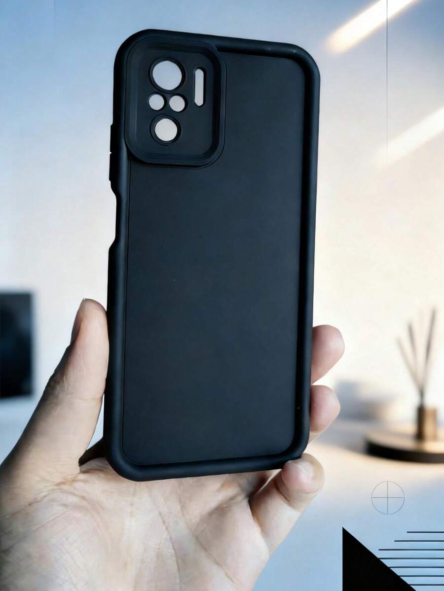 A Black, Minimalist, And Thickened Mobile Phone Case That Is Compatible With Various Redmi,Compatible With Xiaomi, And OPPO Phones Including The Redmi Note 14 Pro 4G/Note 14 Pro+ 5G/Poco M6 Pro 4G. The Cover Has A Soft And Comfortable Touch, Is Anti-Slip, Anti-Sweat, And Anti-Fingerprint. - Black - View 1