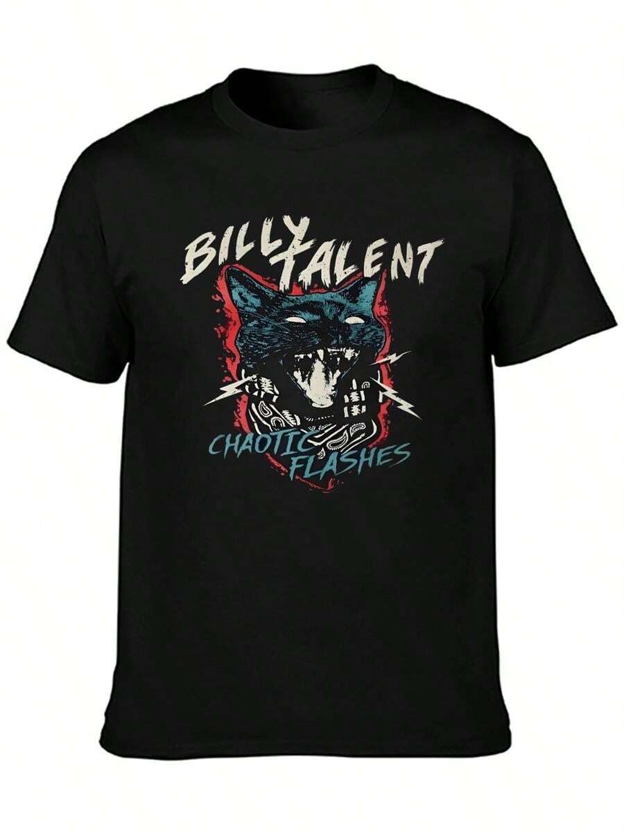 Billy Talent B2B Peripheral Clothing Pattern Band Printing Summer Luxury Brand Cotton Men's And Women's T-Shirts Short Sleeves - 黑色 - 查看 1