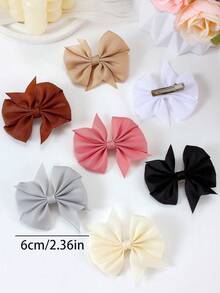 10个蝴蝶结发夹，时尚发饰，新款发夹，派对装饰，节日派对装饰 - 彩色 - 查看 4