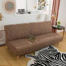 Funda de futn plegable sin brazos, tela elstica, lavable, para sof, cama, protector de muebles, para sala de estar, nios, mascotas caqui - Caqui - Ver 2