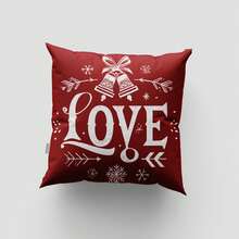 4 件装情人节抱枕套，18x18 英寸/45x45 厘米，情人节装饰，红白波点爱心设计，天鹅绒材质，不含枕芯 - 彩色 - 查看 5