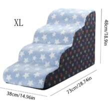 1件装弧形美观宠物楼梯，小型犬和老年犬适用，可作床坡道，圆形宠物楼梯 - 彩色 - 查看 32