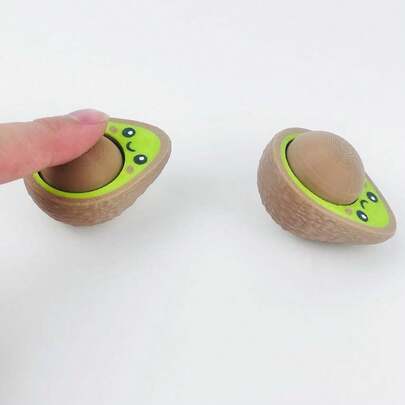 3D打印牛油果挤压玩具，可爱水果减压桌面摆件，按压玩具