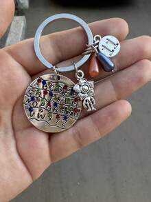 TV Series Themed 26 Letters Stainless Steel Keychain, Bag Pendant [Random Style] - Multicolor - View 8