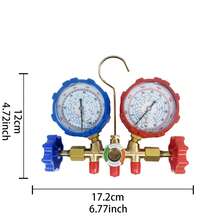 3 Way AC Manifold Gauge Set With Hoses Couplers & Adapter Refrigerant AC Gauges Automotive AC Gauge Set For R410A R32 R134a R404