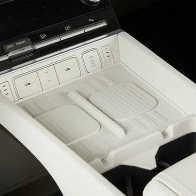 Alfombrilla de silicona antideslizante para reposabrazos de consola central Santa Fe 2024, accesorios para coche HNHJ