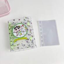 A7 Transparent Loose Leaf Binder, 6-Ring Soft Leather Notebook Loose Leaf Binder, Transparent Loose Leaf Binding Cover, Detachable Round Loose Leaf Binder - Multicolor - View 9