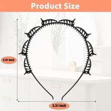 2 Pcs Braided Bangs Headband With Teeth, Professional Weaving Clip & Invisible Fringe Styling Tool For Women Girls, For Fine Or Thick Hair - / - Xem 2