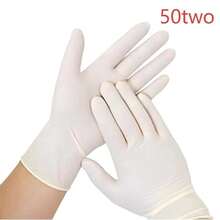 2/20/50/100pcs White Nitrile Gloves, Latex-Free, Household Cleaning Gloves, Waterproof Gloves, Suitable For Kitchen, Processing, Cleaning, Hair Dyeing, Beauty Salon, Household Appliances, Etc. - White - View 9