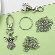 5/50pcs Zinc Alloy Swivel Rings Lobster Claw Clasps Swivel Snap Hook For DIY Keychain Keyring Jewelry Craft Making Backpack Lanyard Hanging - Antique Silver - View 4