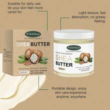 WOODSLEEP 120g Shea Butter Moisturizer Body Cream Soothe Dry Skin Deep Hydration Smooth Fade Fine Lines Increase Elasticity Evens Skin Tone Repair Barrier Whole Body Nourishment Body Lotion - Shea butter - 查看 7