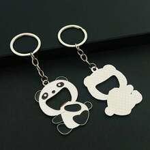 1 Stück kreative, süße Panda Flaschenöffner Schlüsselanhänger, Überraschungsgeschenk für Freunde, Geburtstagsparty, unisex Accessoire, Auto Schlüssel Dekoration, DIY Panda Anhänger, Abschlussgeschenk für Mutter, Vater, Abschluss und Lehrer - Verschiedenfarbig - Übersicht 4