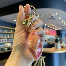 1pc Electroplated Colorful Acrylic Conch Keychain Pendant, Exquisite And Cute Colorful Plated Girl's Bag Car Pendant, Exquisite Small Gift For Friends - Multicolor - View 14