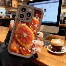 Funda de teléfono de moda, compatible con varios modelos de ,  y , funda de teléfono con estampado de rodajas de naranja y gotas de agua para modelos de ,  y , protector de teléfono, funda de pareja, regalo para novio o novia, presente de vacaciones, este es un regalo popular para amigos o socios, adecuado para ocasiones de negocios. Duradera, resistente a las manchas y a las huellas dactilares, esta nueva funda para teléfono de hombres y mujeres es un gran regalo. - Café integral - Ver 7