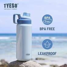 TYESO 900ML (30OZ) Vacuum Insulated Water Bottle With Carrying Handle, Iridescent Colors. Stainless Steel Coffee Cup With Straw,  Bottle, Thermal Cup, 100% Leak-Proof, Keeps Temperature For 24 Hours For Hot/Cold Drinks Or 10 Hours For Hot Drinks. Suitable For Water, Iced Tea, Coffee, Smoothies And Other Beverages. An Ideal Choice For Festive Or Birthday Gifts. Personalized Mugs, Home, Baby Gifts, Ideal Gifts For Him, Ideal Gifts For Her, Son, Daughter - Rosa-Colorido- Inox - 查看 6